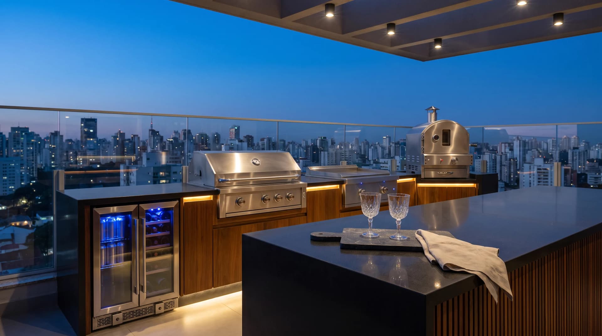 Tudo pronto no terraço